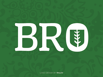 Bro Food Logo bro dobro green leaf logo design ralev raw food vegetarian veggie