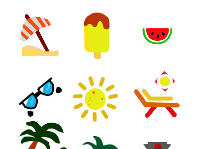 colourful icons graphic design