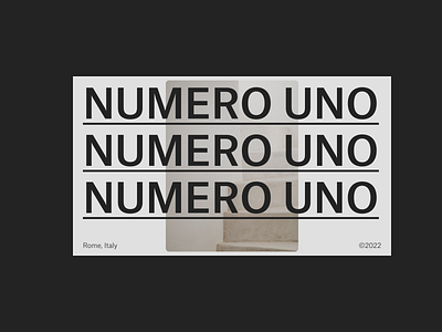 Numero Uno graphic design typography web design