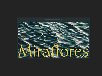 Miraflores - Lima graphic design typography web design