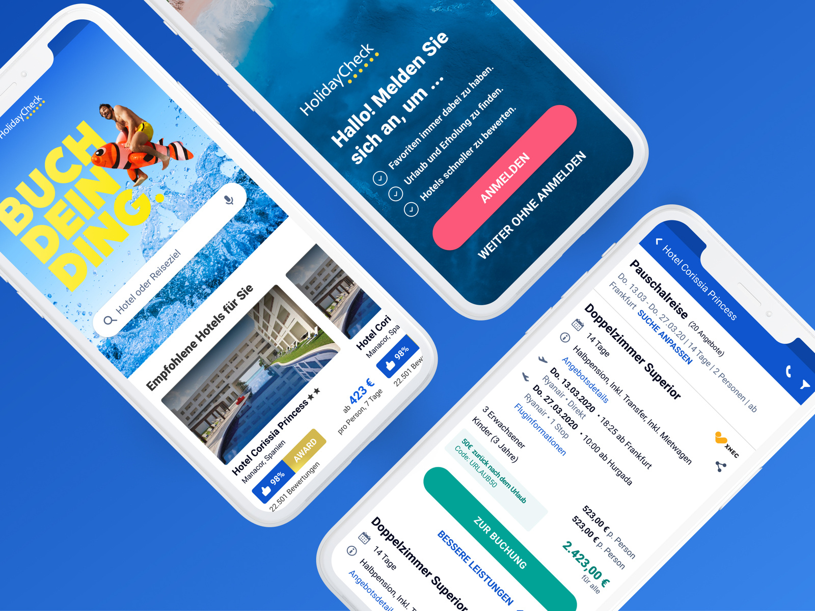 Holidaycheck Mobile App by Michał Aleksander on Dribbble
