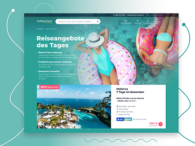 Holiday Special Offers Page beach deals design desktop figma flight booking holiday holidays hotel hotel booking list promotion sea summertime ui