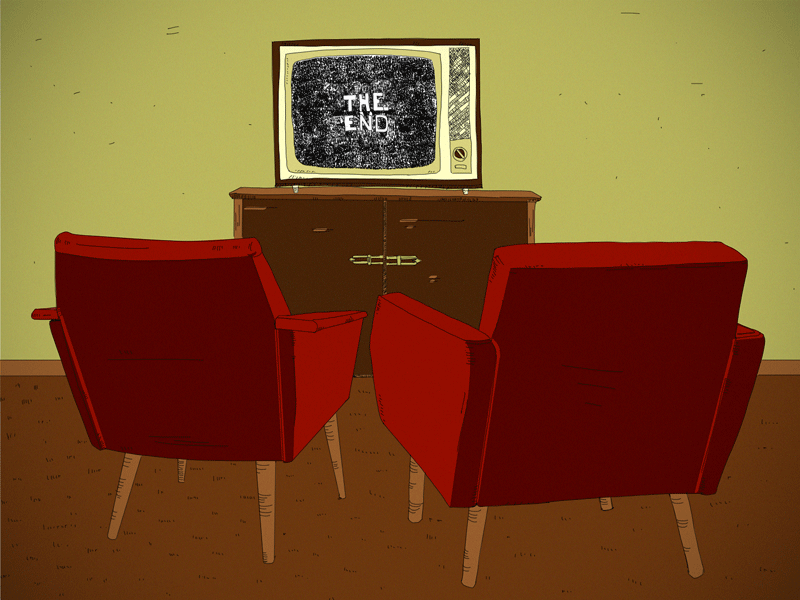 Televiseur end gif illustration image numerical old school reception signal television tv