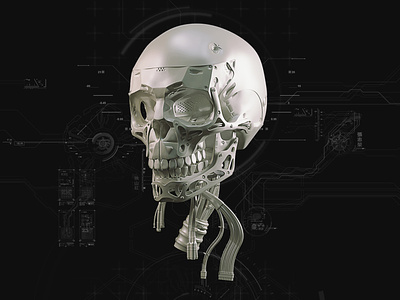 Mech skull 3d 3d art 3d artist art design mech modo render skull skull art vray zbrush