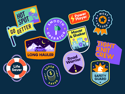 Life360 Badges badges branding design graphic design illustration life360 minimal vector