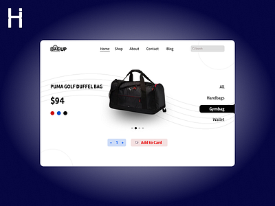 BAGUP bag store website concept