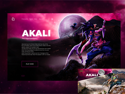 Matte painting - League of legends akali before and after game league of legends matte painting ui ux web design