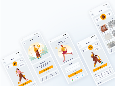 What to wear - Mobile app for choosing outfit branding design figma graphic design illustration mobile ui ux weatherapp whattowear