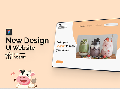 UI Web Yoghurt#DailyUI app branding design graphic design icon illustration logo typography ui ux vector
