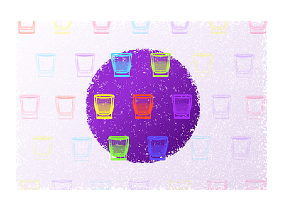 Hydration cup drink glass health hydration icon illustration purple water wellbeing