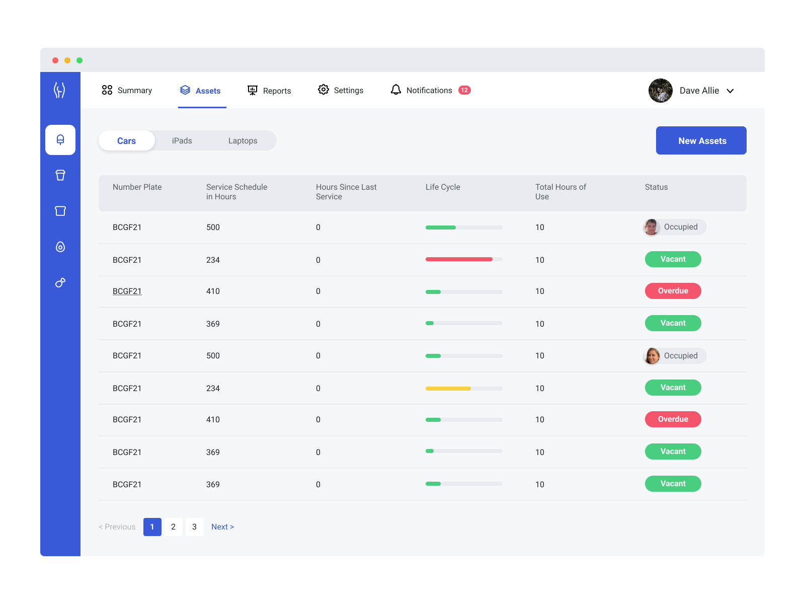 Assets tracking system by Chelsea Tang on Dribbble