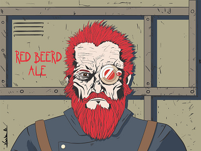 Red Beerd - Beer Label Illustraions branding design illustration packaging