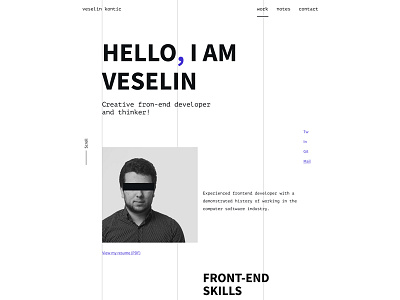 Website desin black and white developer minimal minimal design minimal web design product product design product designer responsive design responsive website web design web designer