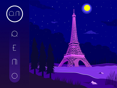Eiffel Tower - France 2d architecture artist artwork design digitalart eiffel eiffeltower foundation france history icon illustration landscape nfts opensea vector