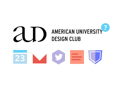 AU Design Club Website design flat geometric simple website