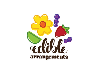 Edible Arrangements Logo Rebranding edible arrangements fruit hand lettering illustration logo typography