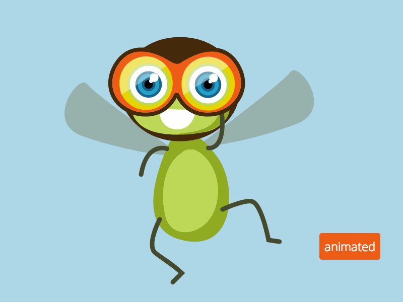 [GIF] Jeff the Bug in Flight Mode! animation bug illustration