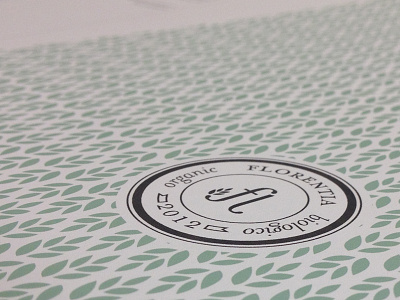 Florentia Stationary circle english flourish food italian label logo organic round script stationary typography