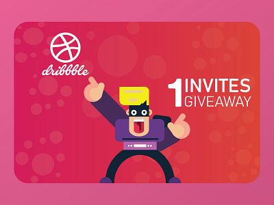 Dribbble invites app creative design dribbble dribble invites flat giveaway graphic design illustration illustrator invitation invite mobile app ui ux webdesign
