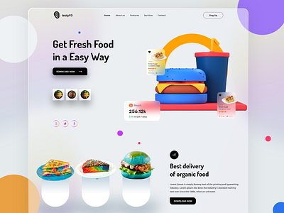 Food landing page