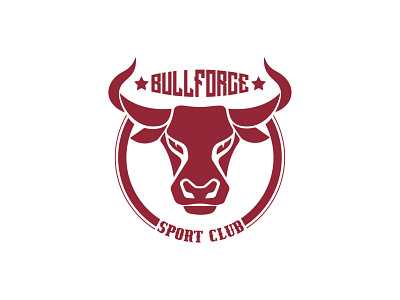 Bullforce sport club logo brand identity branding logo