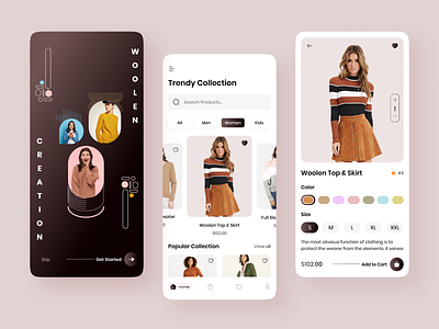🧥 Woolen Clothing Store App clothing clothing fashion ecommerce mobile app design research store app ui ui ux