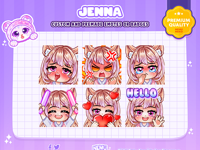 Specials Cat Girls Emotes by Nemuneko 🔥 catgirlemotes chibiemotes commissionemotes customemotes cuteemotes digitalart discordemotes emotes girlemotes graphic design heartemotes illustration kawaiiemotes twitchemotes