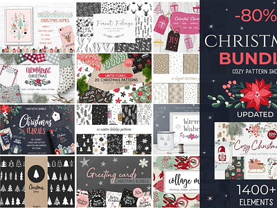 Christmas Bundle | Clipart & Pattern