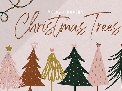 Modern Christmas Trees Illustrations