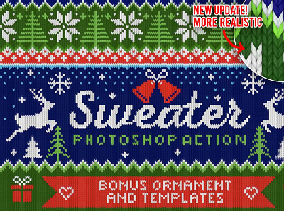 Ugly Christmas Sweater Photoshop Act 3d animation app branding design graphic design icon illustration logo motion graphics ui