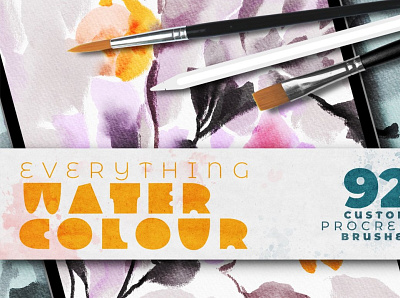 EVERYTHING WATERCOLOUR for Procreate 3d animation app branding design graphic design icon illustration logo ui