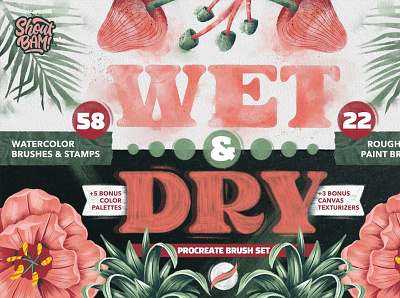 Wet & Dry Procreate Brush Set 3d animation app branding design graphic design icon illustration logo motion graphics ui