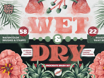 Wet & Dry Procreate Brush Set