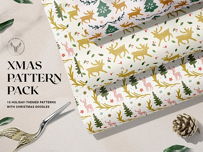 Hand-Drawn Christmas Pattern Pack