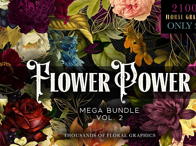 Flower Power Mega Bundle Vol 2 3d animation app branding design graphic design icon illustration logo motion graphics ui