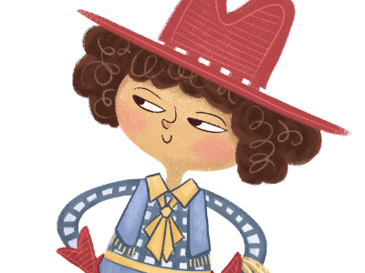 Yeehaw children cowgirl girl hat howdy illustration kids portrait western yeehaw
