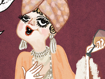 Angela Lansbury's "Salome Otterbourne" angela lansbury digital illustration portrait