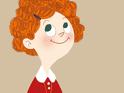 Lil Orphan Annie 366portraits annie digital girl illustration portrait red head