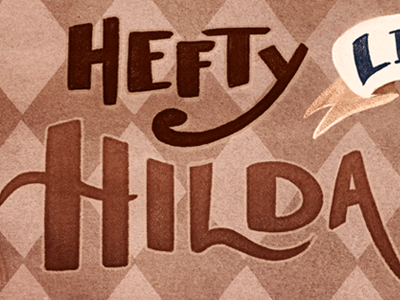 Hefty Hilda handlettering illustration typography