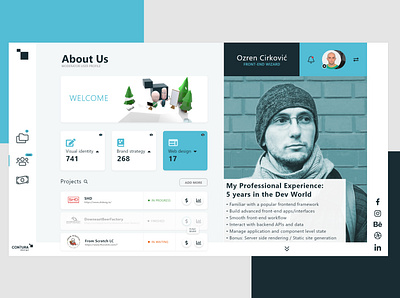 User Profile■ branding modern nature simple template design uiux user profile vectary 3d