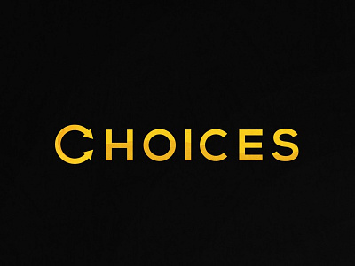 Choices choices elegant identity logo mark modern symbol yellow