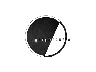 Gargantua ambitious food inspired art design black white constant evolution gargantua logo mark minimalistic restaurant sci fi space