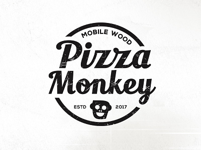 Pizza Monkey color crafted design illustration ink monkey pizza quality retro screen print texture vintage