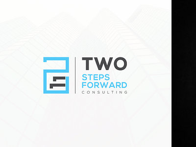 2 Steps Forward consulting logo mark number steps symbol two