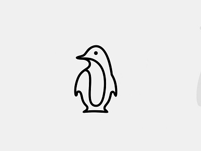 Penguin animal bird fashion logo nature penguin shape shop shopping simple social symbol