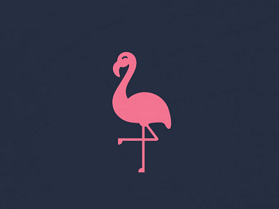 Flamingo animal bird fashion flamingo logo nature outdoor shape shop simple social symbol