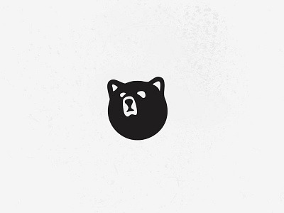 Bear animal bear forest geek logo nature outdoor round shape simple social symbol