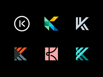 Logo Alphabet - K Lettermarks alphabet alphabet logo brand branding design icon identity k letter logo logotype mark monogram symbol