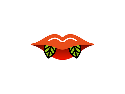 Vegan Vamp branding design eat healthy identity leafs lips logo minimal mouth vamp vampire vegan