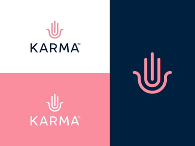 Karma Branding beauty boutique logo brand branding clothing brand design fashion hand icon identity karma logo logodesign mark minimal protect